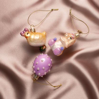 Oster-Ornament-Glas-Set „Sleepover and Pearls“ mit Box#