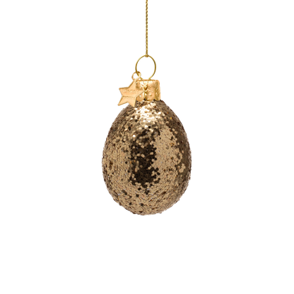 Ostereier-Set aus Glas, Garten-Glitzereier, mit Box