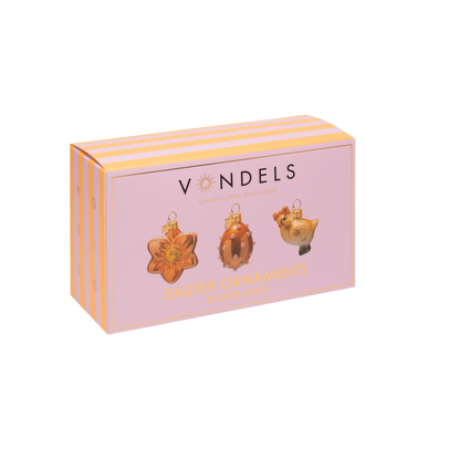 Ornament glass Easter set Flower Chick w/box