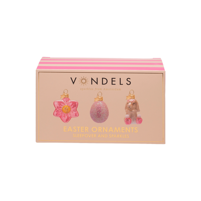 Ornament glass Easter set Sleepover and Sparkles w/box