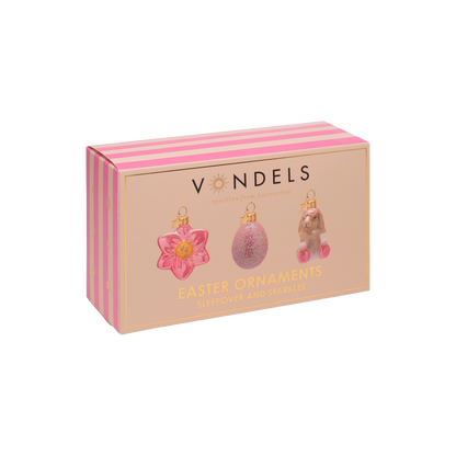 Ornament glass Easter set Sleepover and Sparkles w/box