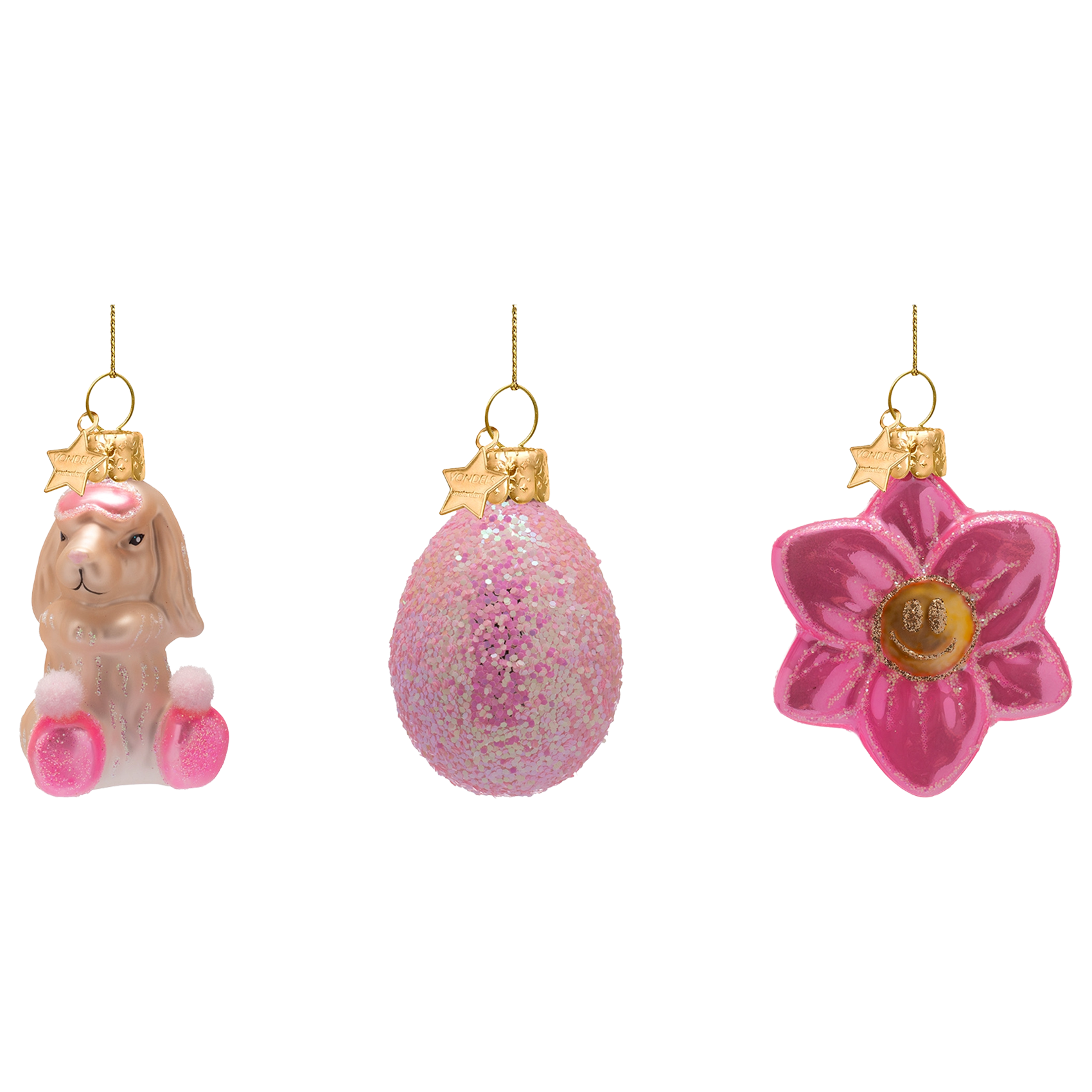 Ornament glass Easter set Sleepover and Sparkles w/box