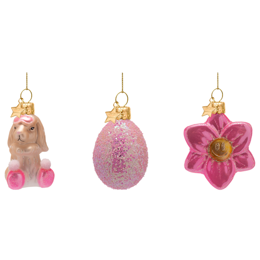 Ornament glass Easter set Sleepover and Sparkles w/box