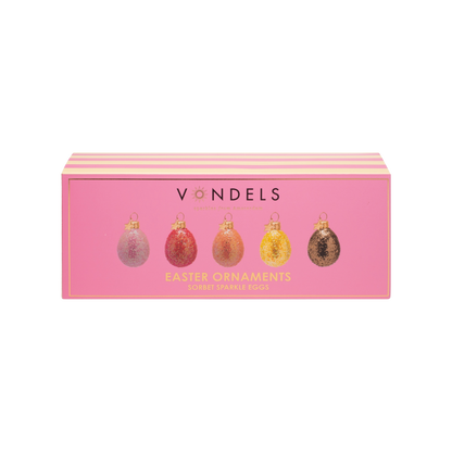 Ornament glass Easter set Sorbet Sparkle Eggs w/box