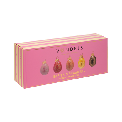 Ornament glass Easter set Sorbet Sparkle Eggs w/box