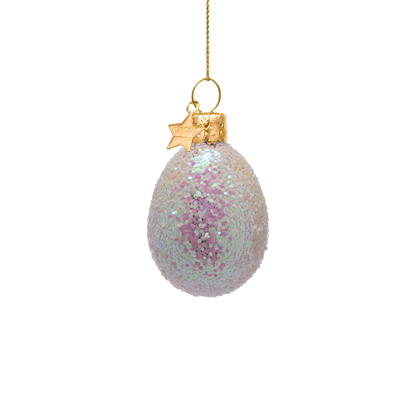 Ostereier-Set aus Glas, Garten-Glitzereier, mit Box