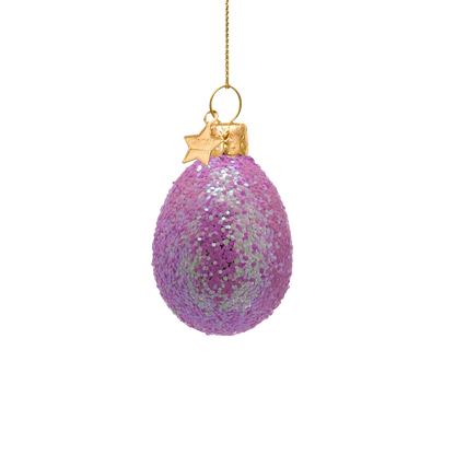 Ostereier-Set aus Glas, Garten-Glitzereier, mit Box