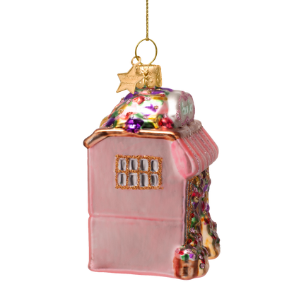 Ornament glass multicolor flower shop H8.5cm