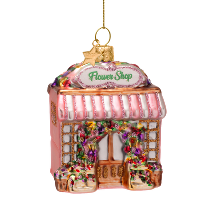 Ornament glass multicolor flower shop H8.5cm