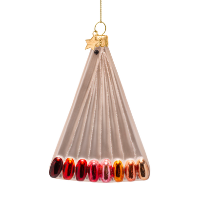 Ornamentale, mehrfarbige Nagellackmuster aus Glas, Höhe 10,5 cm