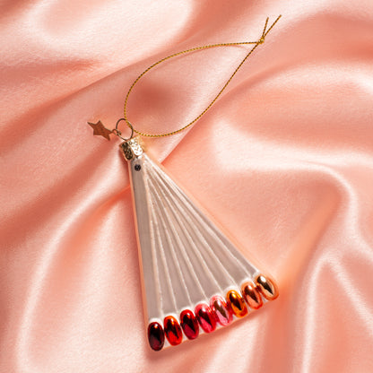 Ornamentale, mehrfarbige Nagellackmuster aus Glas, Höhe 10,5 cm