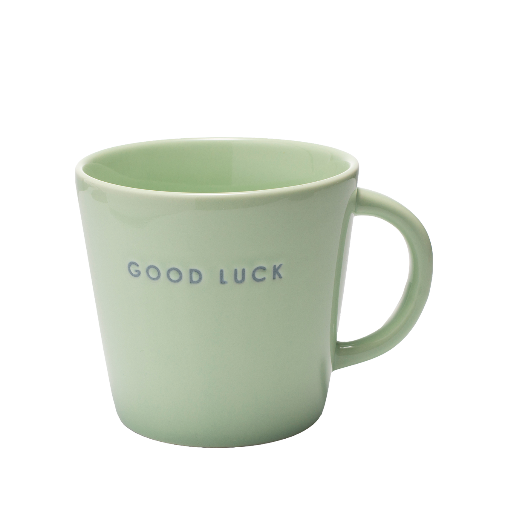 Cappuccino cup ceramic good luck light green 250ml#