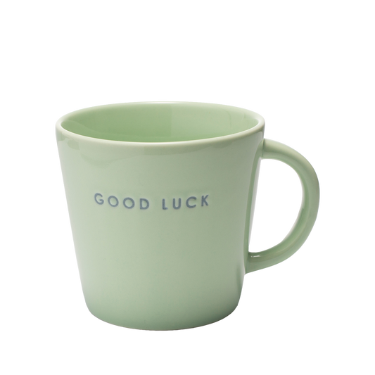 Cappuccino cup ceramic good luck light green 250ml#