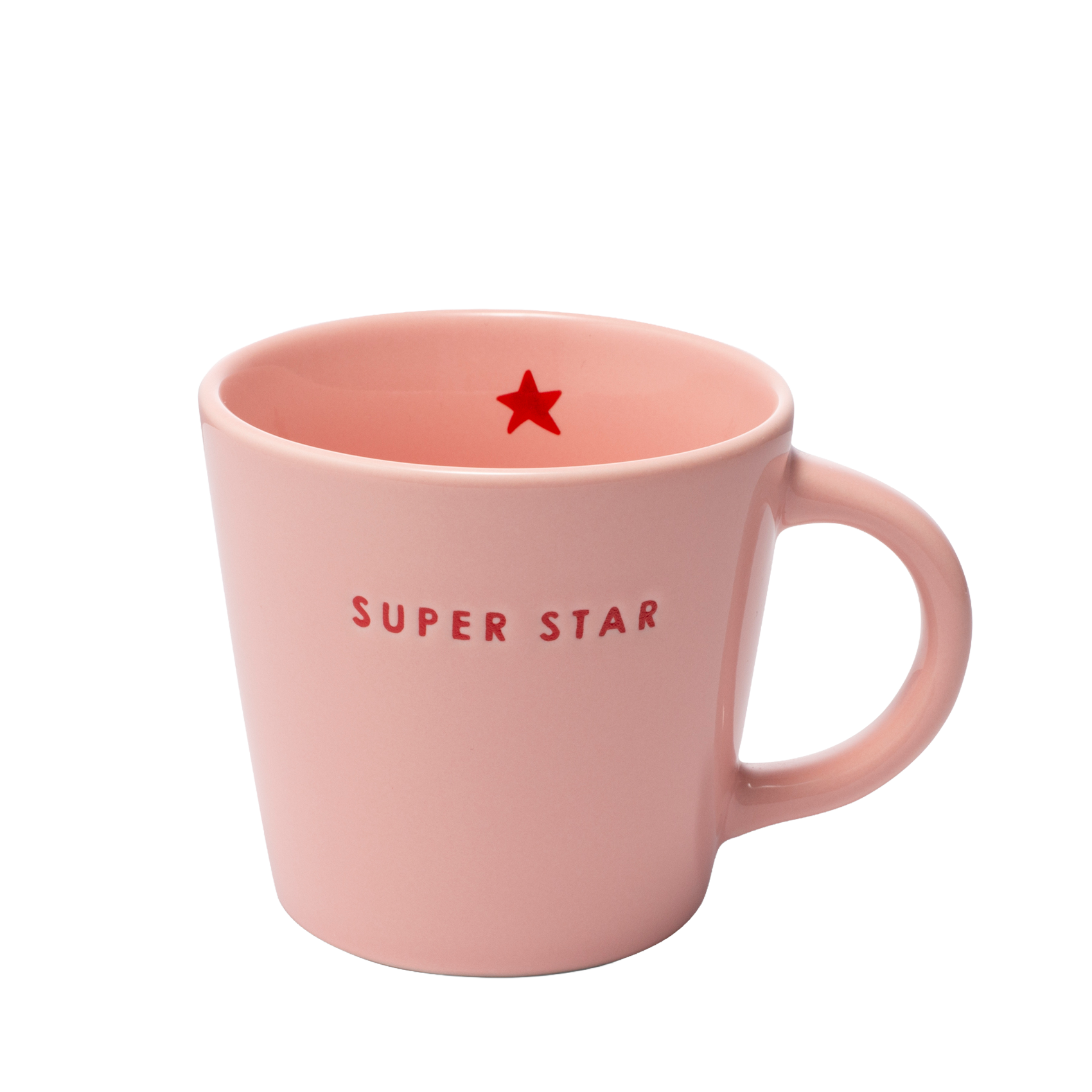Cappuccino cup ceramic super star pink 250ml#