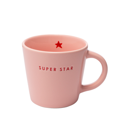 Cappuccino cup ceramic super star pink 250ml#