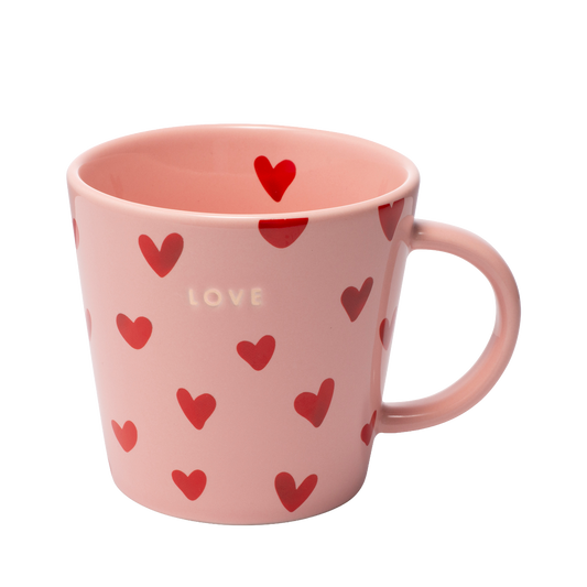 Tea cup hearts ceramic love pink 350ml*