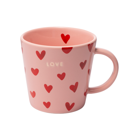 Tea cup hearts ceramic love pink 350ml*