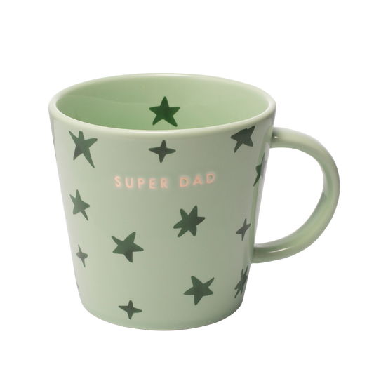 Tea cup stars ceramic super dad light green 350ml*