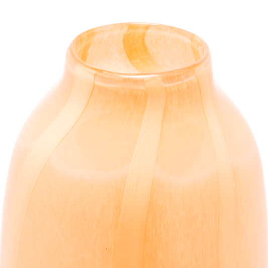 Vase glass stripes beige 38 cm#