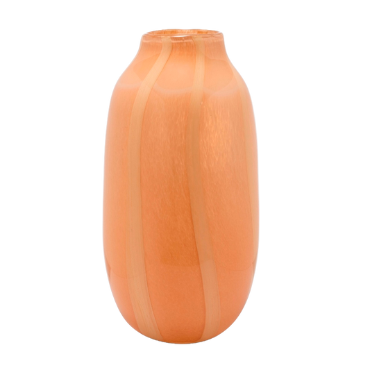 Vase glass stripes beige 38 cm#