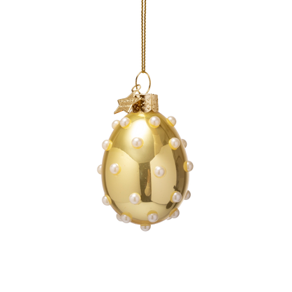 Ornament glass Easter Set Pearl Eggs w/ Box 6CM