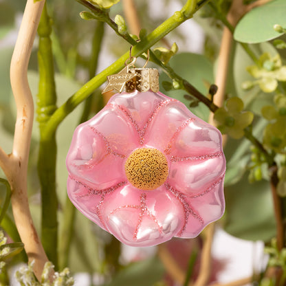 Ornament glass Easter Set Fancy Flowers w/ Box 6CM