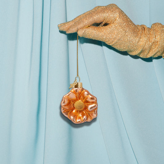 Ornament glass Easter Set Fancy Flowers w/ Box 6CM