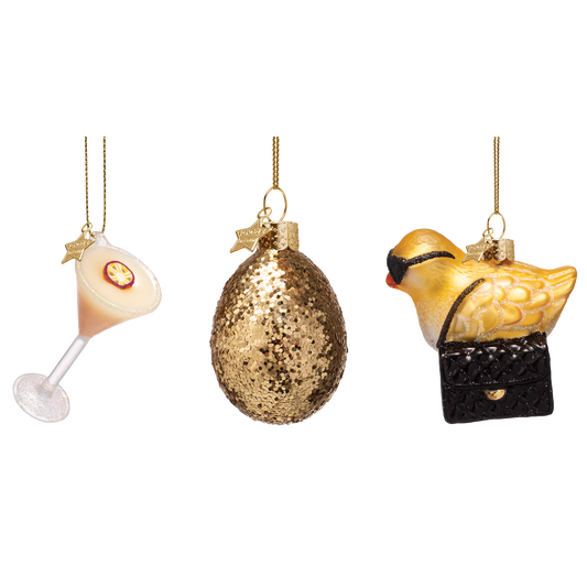 Ornament gls Easter Set Cocktail and Couture Box 6.5CM