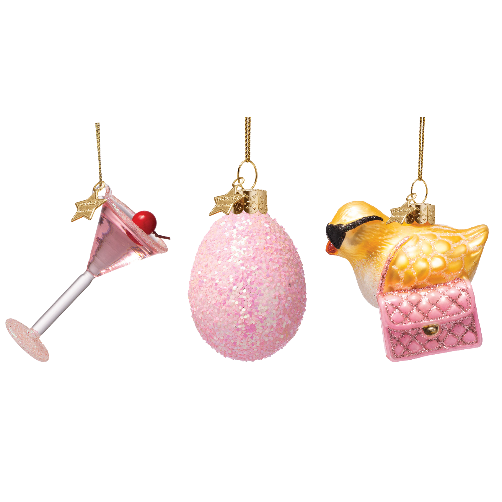 Oster-Ornament-Set aus Glas von Cosmo & Couture mit Schachtel, 6,5 cm