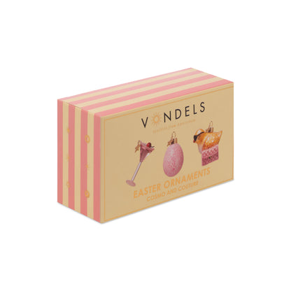 Oster-Ornament-Set aus Glas von Cosmo &amp; Couture mit Schachtel, 6,5 cm