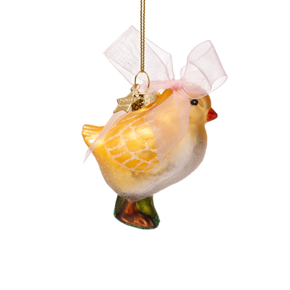 Ornament glass Easter Set Fashion Chicks w/ Box 6CM