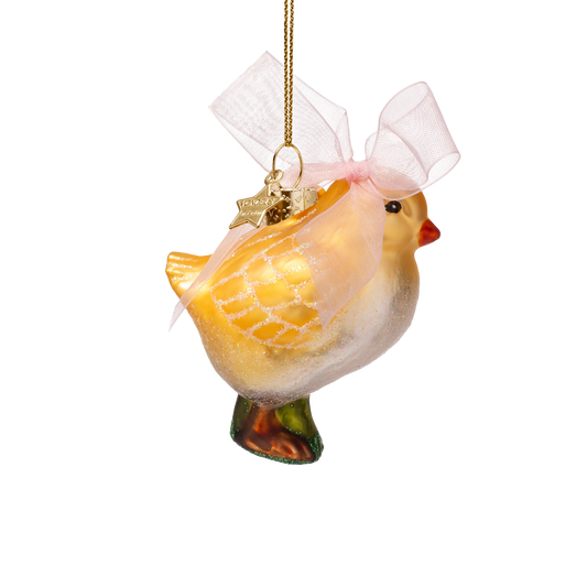 Ornament glass Easter Set Fashion Chicks w/ Box 6CM