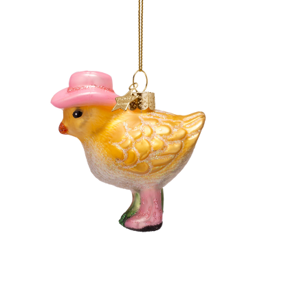 Ornament glass Easter Set Fashion Chicks w/ Box 6CM