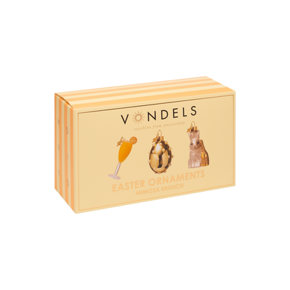 Ornament glass Easter Set Mimosa Brunch w/ Box 6.5CM