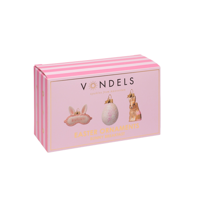 Osterhasen-Frühstücksset aus Glas mit Schachtel, 7 cm