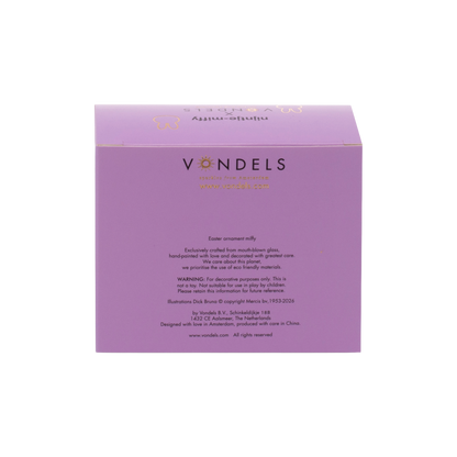 Orn glass Easter set yellow Nijntje/miffy & daffodil w/box