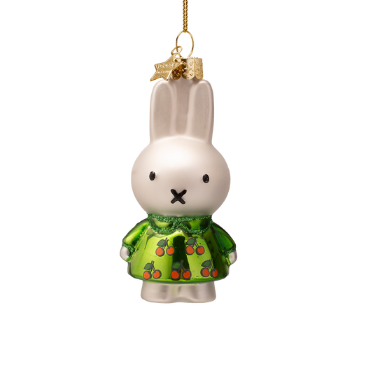 Ornament glass Easter set green Nijntje/Miffy & cherry w/box