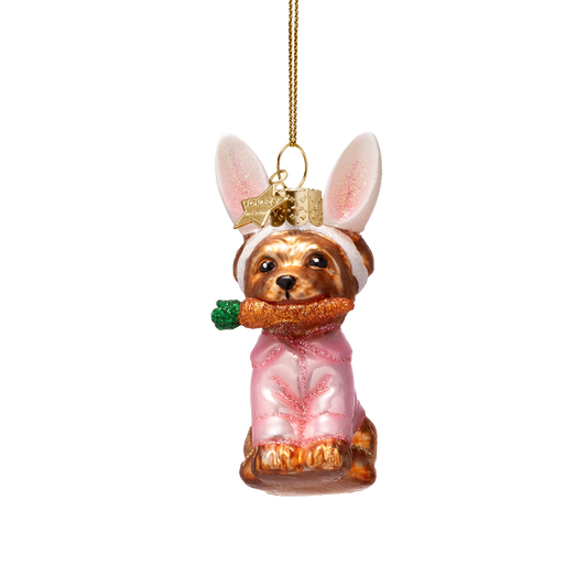 Ornament glass Easter Set Bunny Makeover w/ Box 7.7CM
