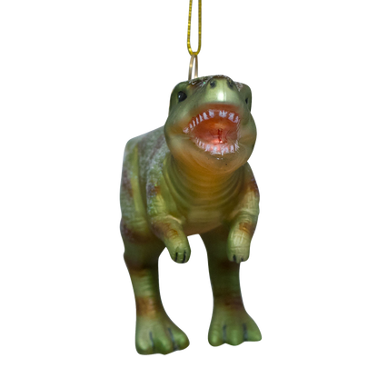 Ornament glass green dino H9.5cm