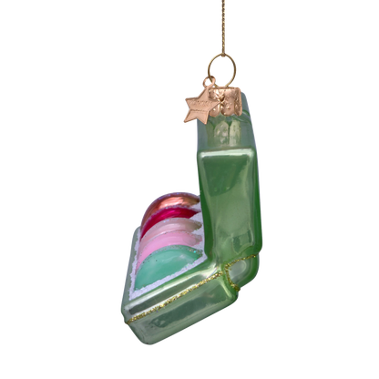 Dekorative Glasbox mit Macarons, H5cm