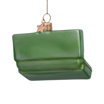 Dekorative Glasbox mit Macarons, H5cm