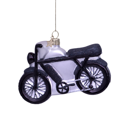 Ornamentglas schwarz Fatbike H7,5cm#