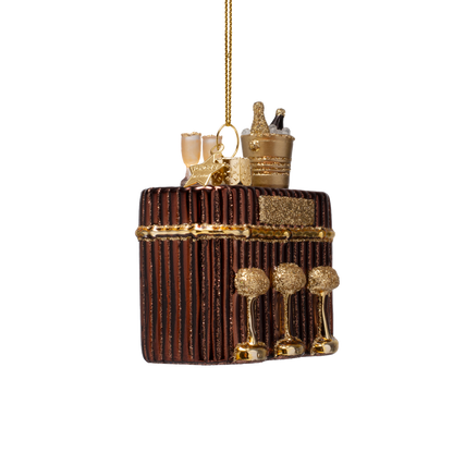 Dekoratives Glas, braun, Cocktailbar, H8cm