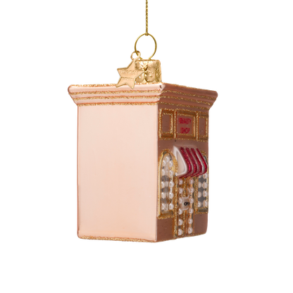 Ornament glass multicolor beauty shop H8cm