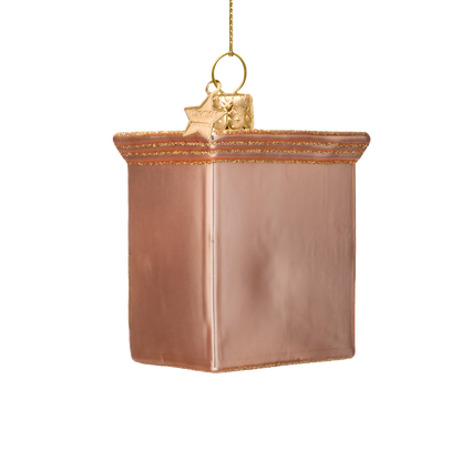 Ornament glass multicolor beauty shop H8cm