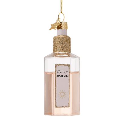 Ornament glass bottle w/hair oil H11cm