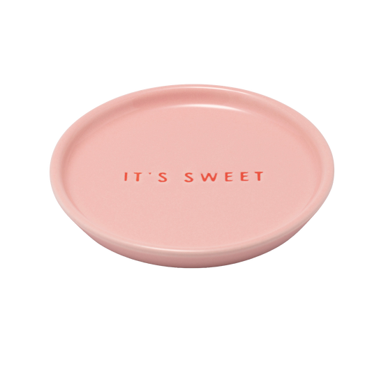 Petit four plate ceramic it's sweet pink ø8.5cm*