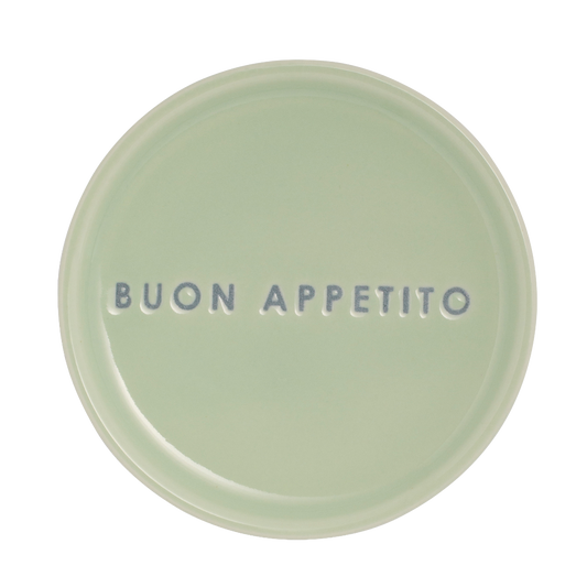 Petit four plate ceramic BUON APPETITO light green ø8.5cm#