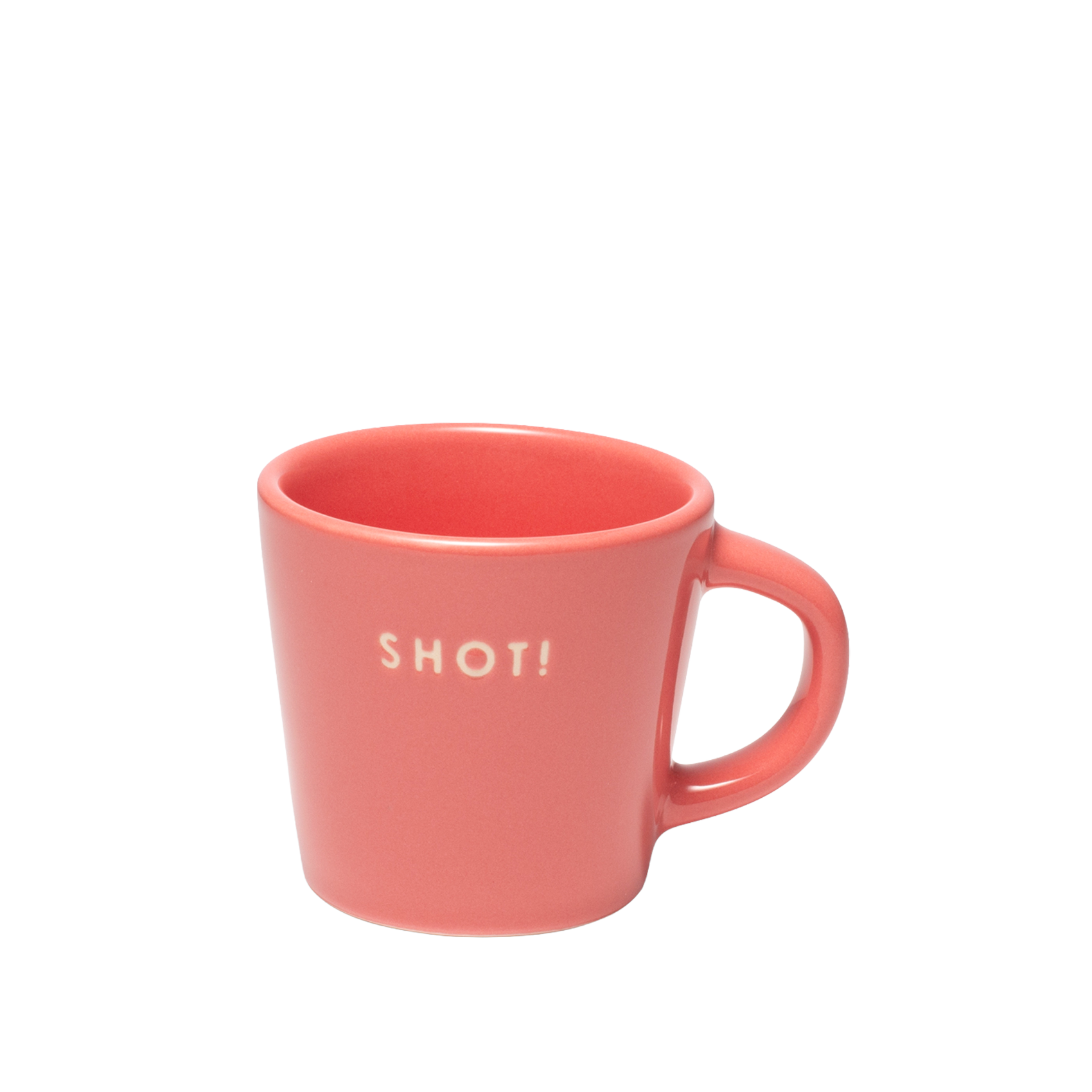 Espresso cup ceramic shot coral 80ml*