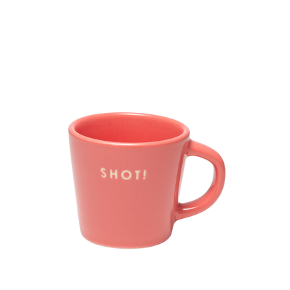 Espresso cup ceramic shot coral 80ml*